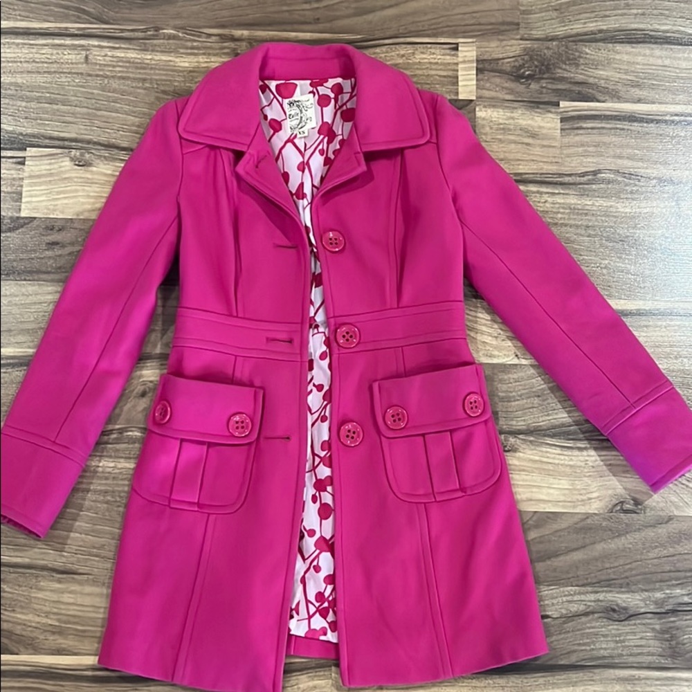 Hot Pink pea coat